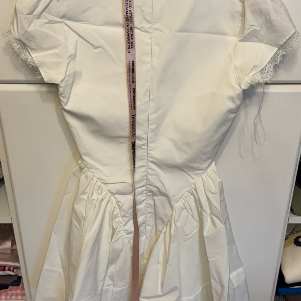 House of CB Cream Dress with Pleated Design